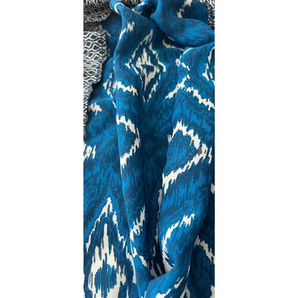 LANE BRYANT KIMONO PULL-OVER V-NECK BLOUSE, WOMENS, 14/16, NAVY & WHITE DIAMOND - Picture 8 of 10